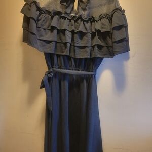 Elegant Black Ruffled Dress